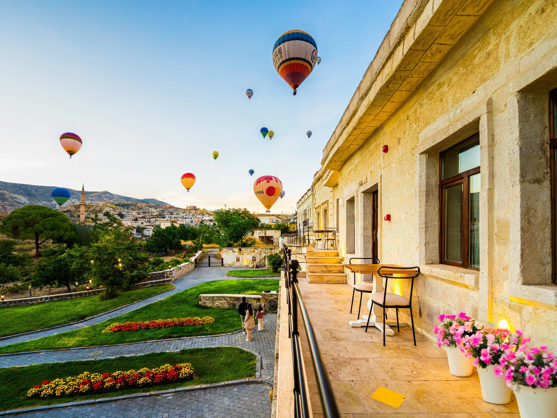 Terastan balon manzarası