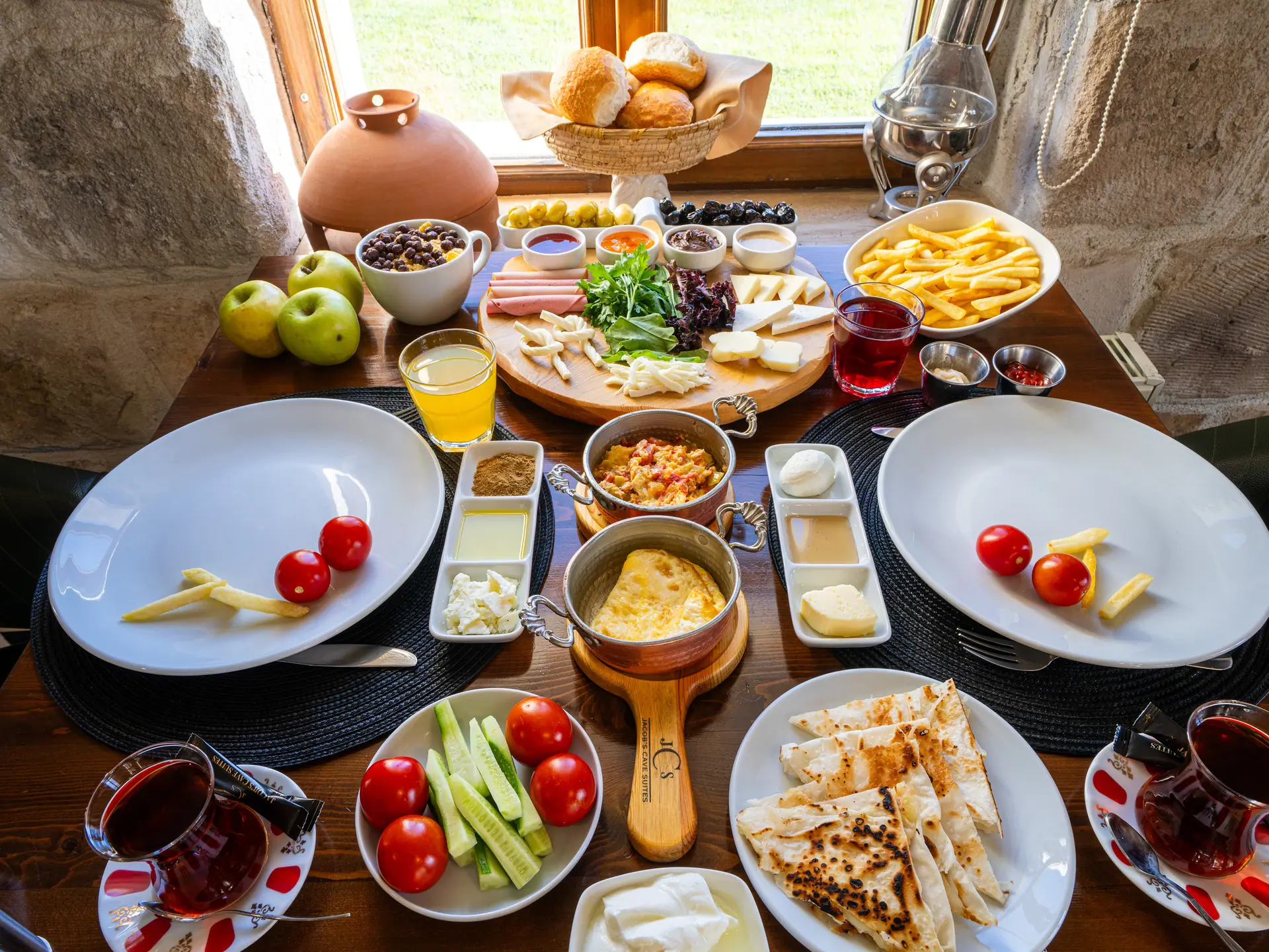Breakfast table by the window