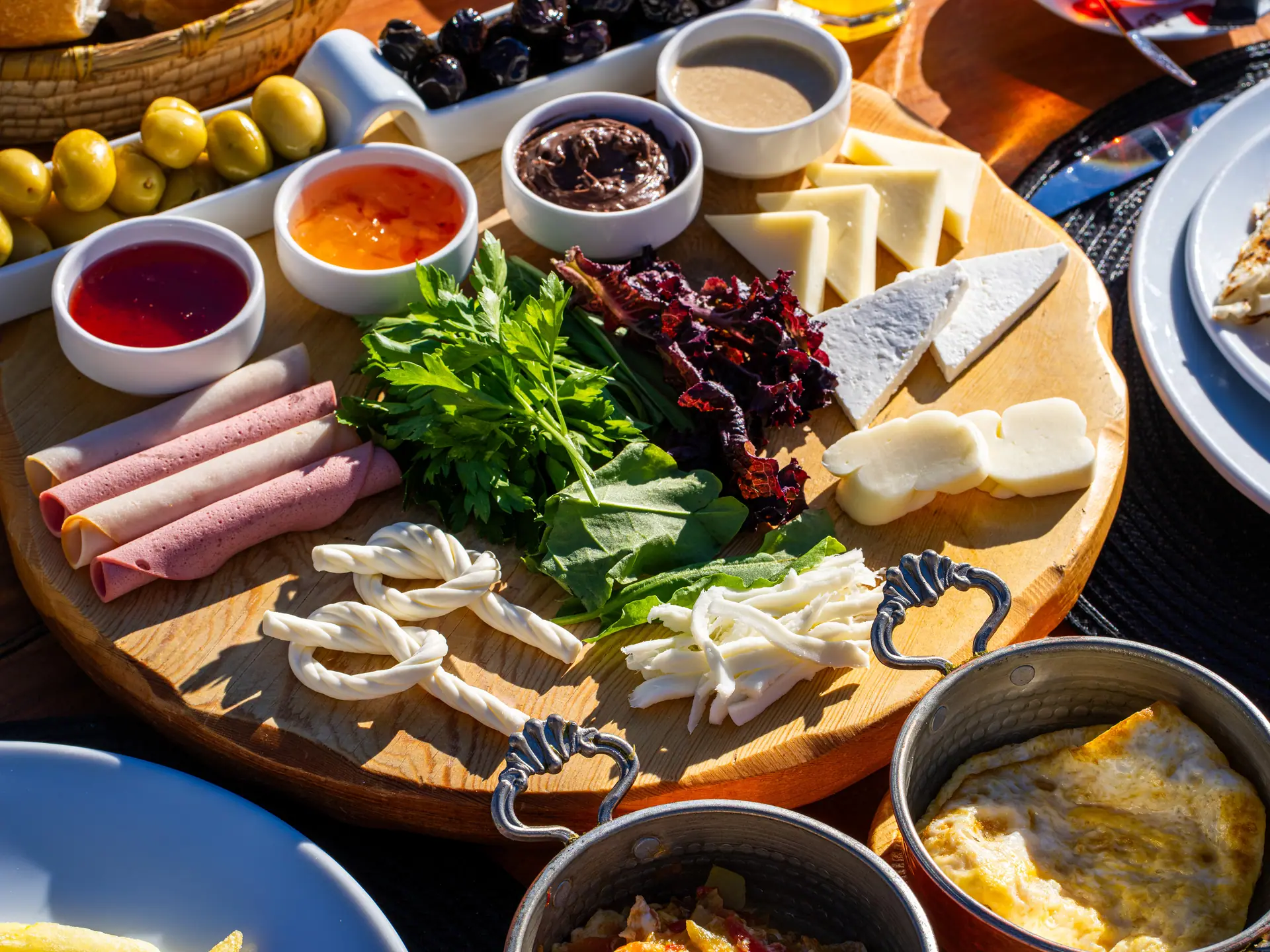 Traditional Turkish breakfast spread