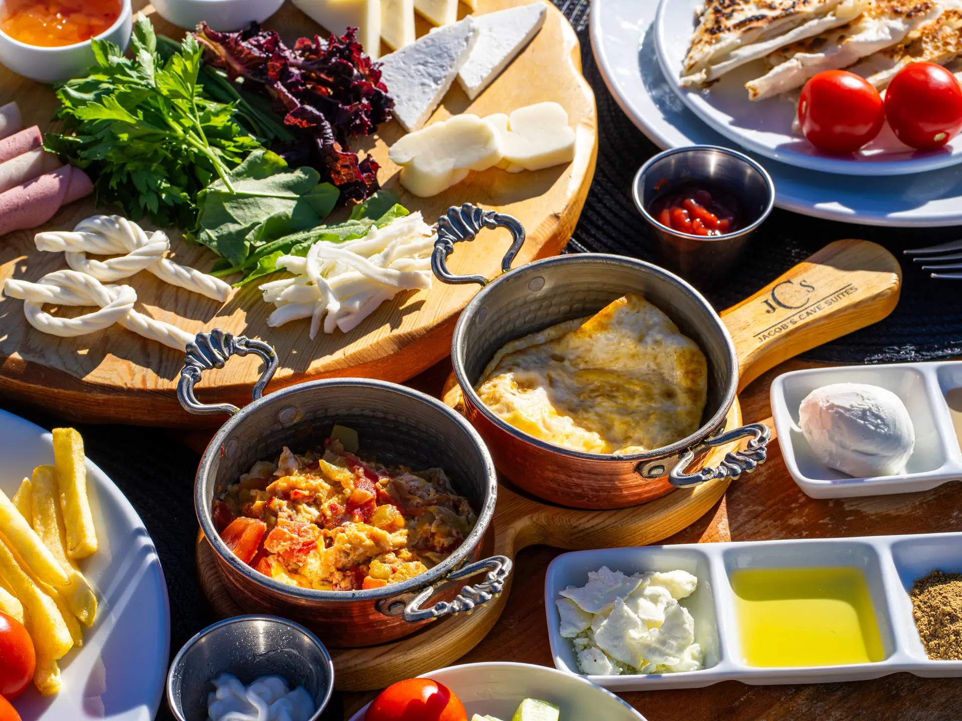 Traditional Turkish breakfast spread